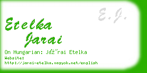 etelka jarai business card